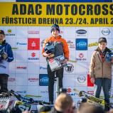 ADAC MX Masters 2016 , Fürstlich Drehna, ADAC MX Junior Cup Siegerehrung, Maksim Kraev ( KTM / Russland ), Rene Hofer ( KTM / Österreich ) und Meico Vettik ( KTM / Estland )
